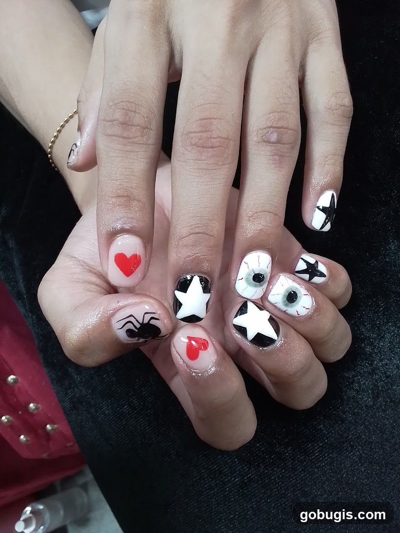 Halloween-themed nails