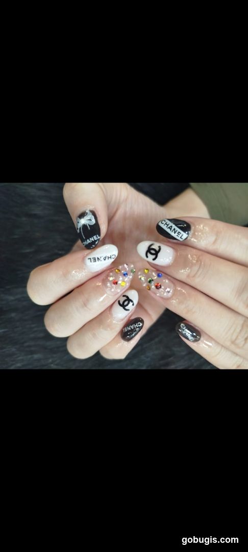 Chanel-themed Nails