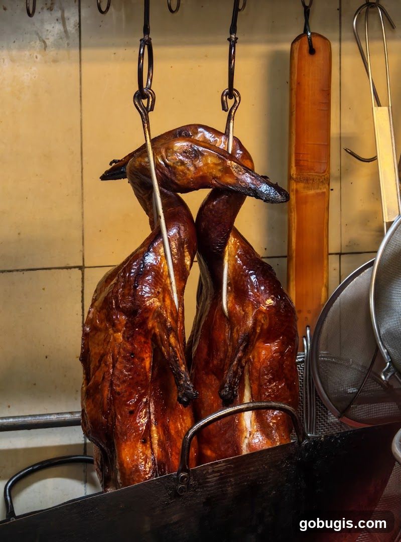 Roast Ducks Hanging