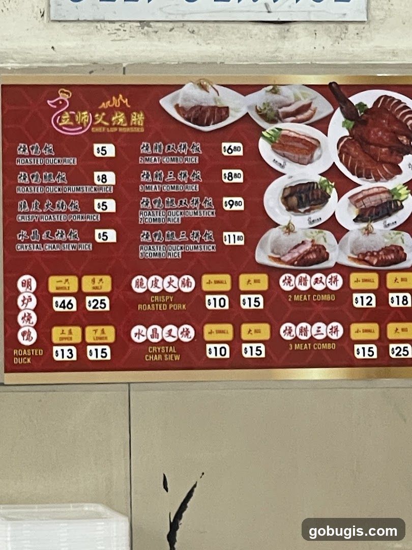 Chef Lup Roasted Menu