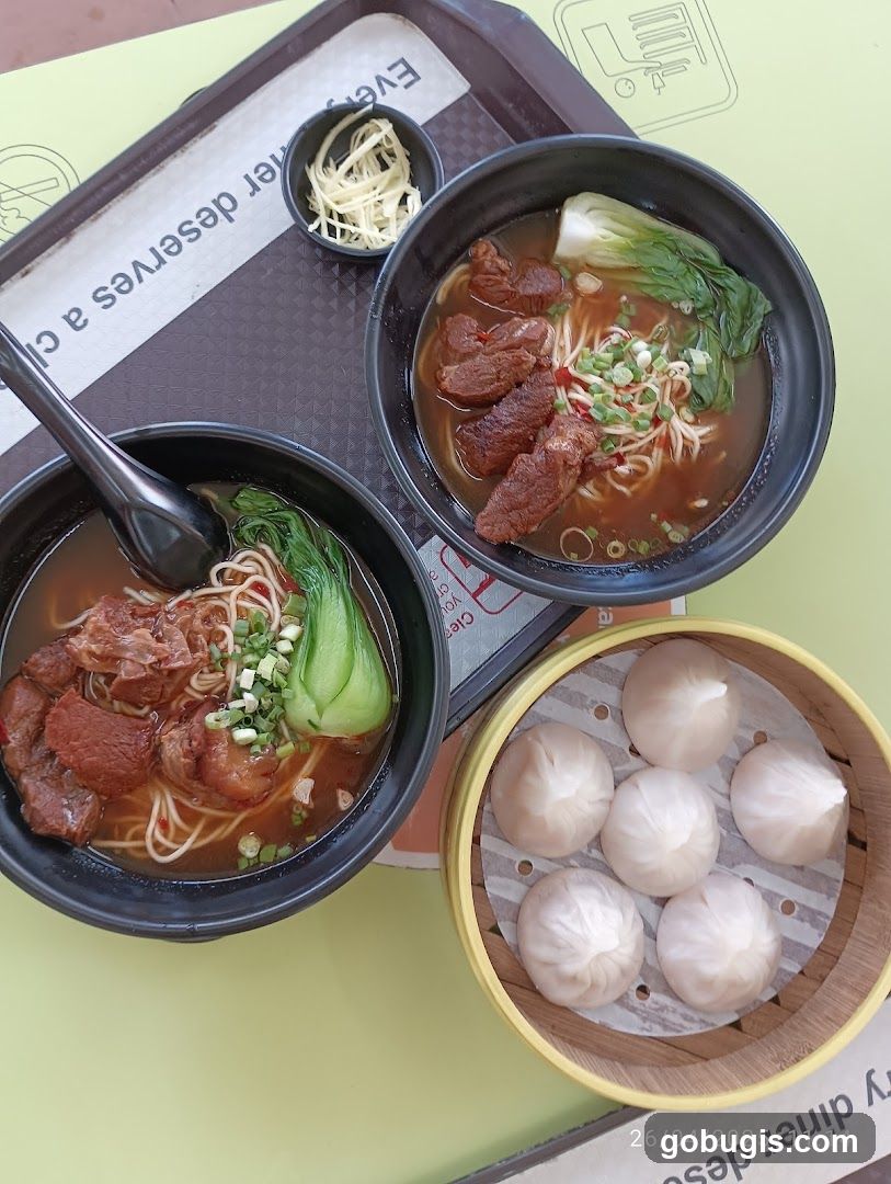 Beef Noodle Soup and Soup Dumplings