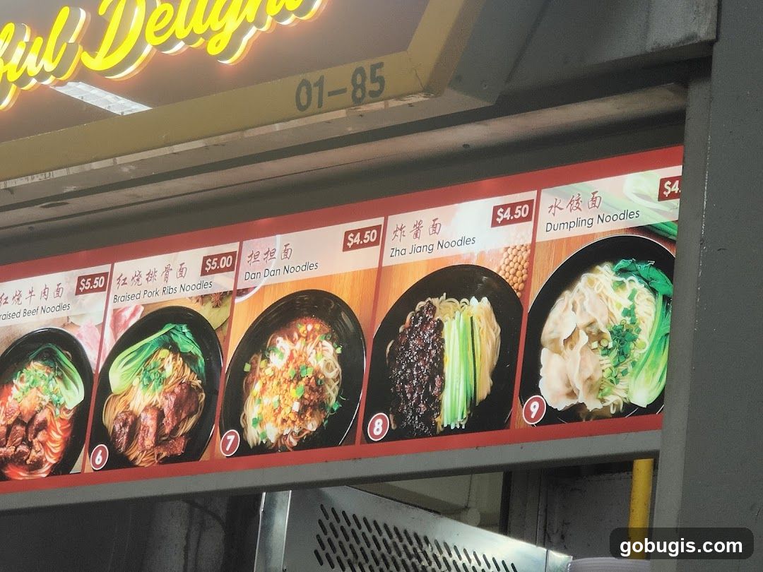 Noodle Menu