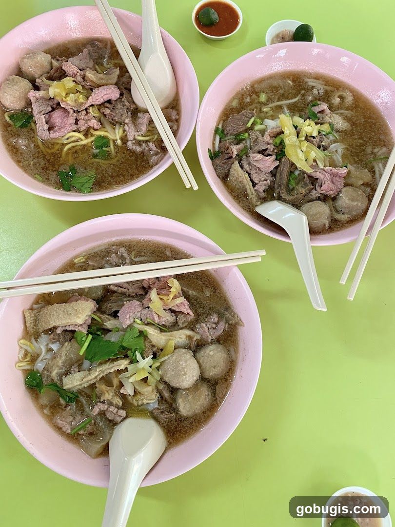 Bowls of Beef Noodles
