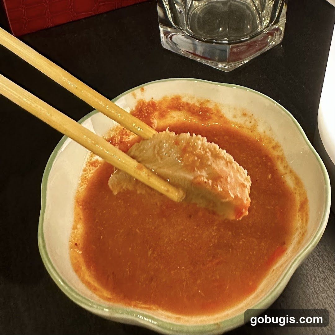 Dipping Food in Sauce