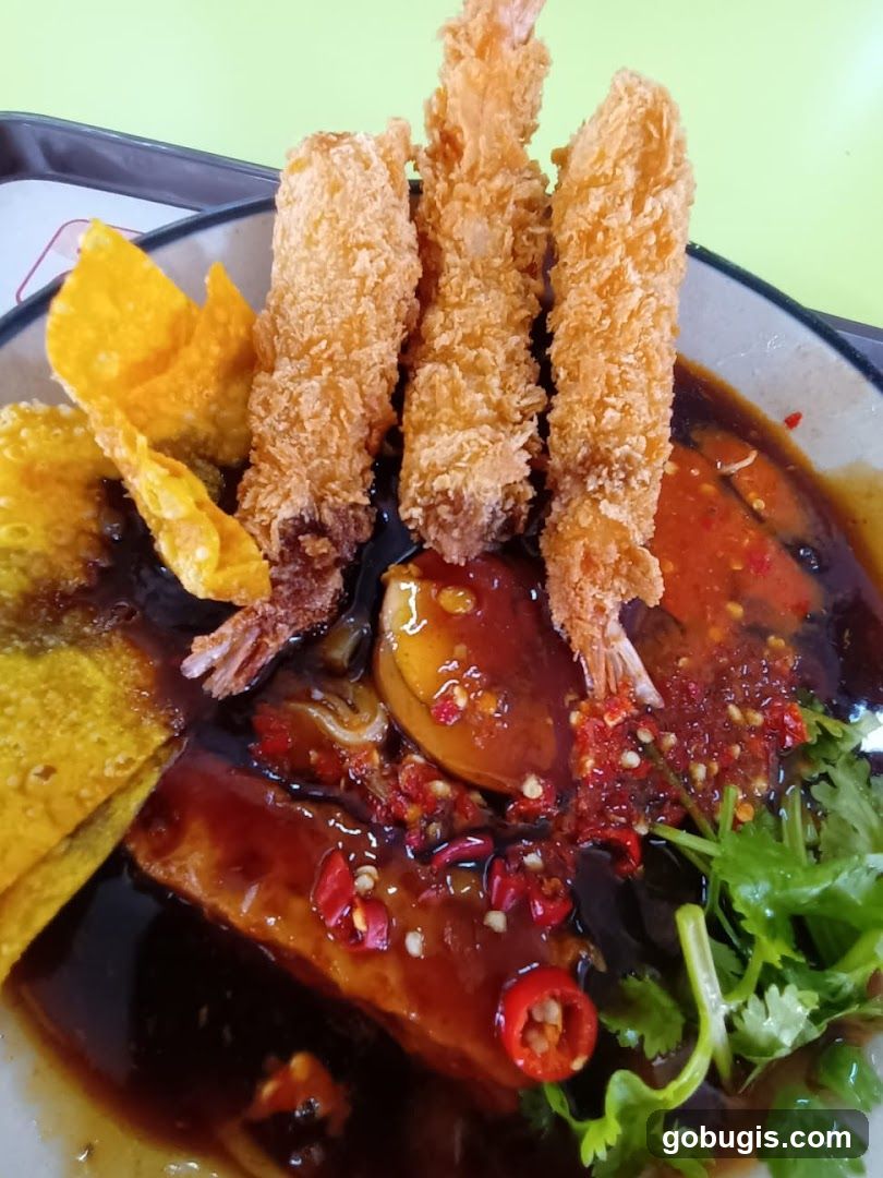 Fried Shrimp and Wonton Dish