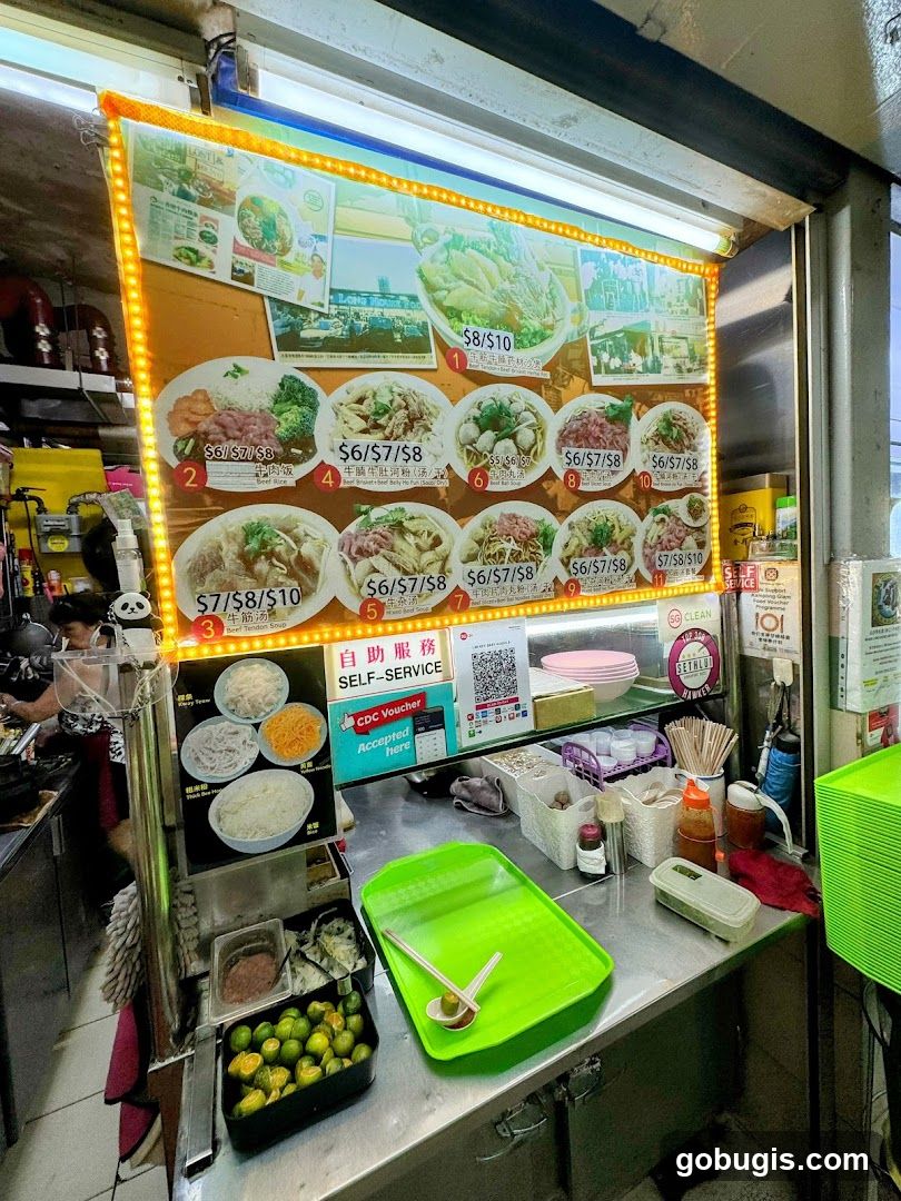 Beef Noodles Menu