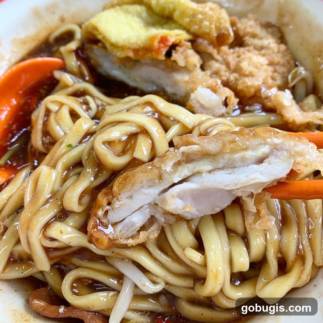 Noodles with Fried Chicken