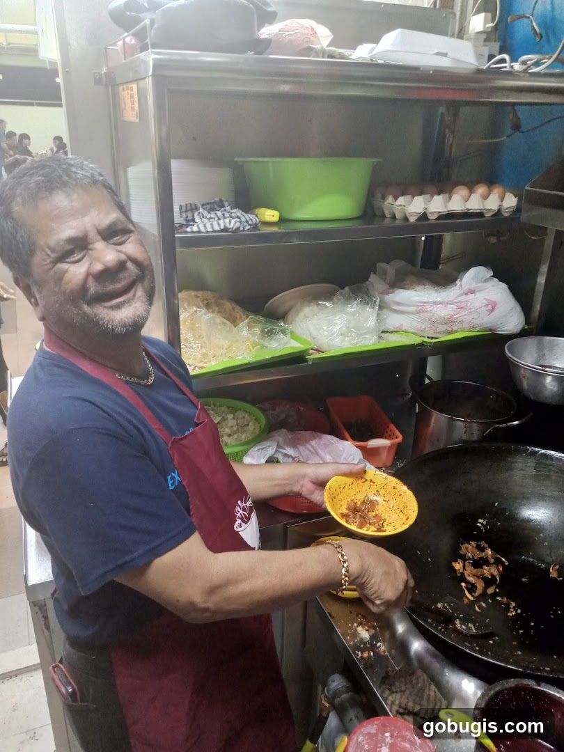 Cook preparing food