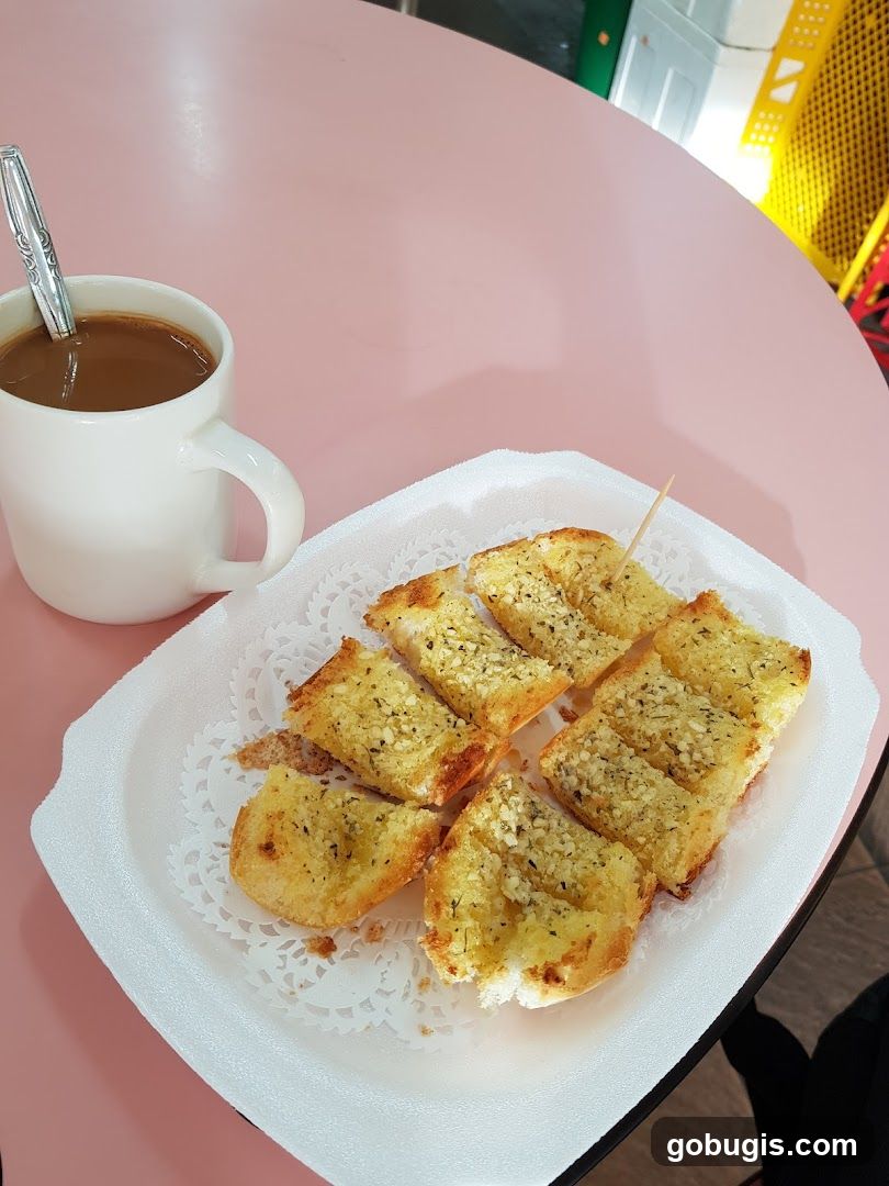 Garlic Bread and Coffee
