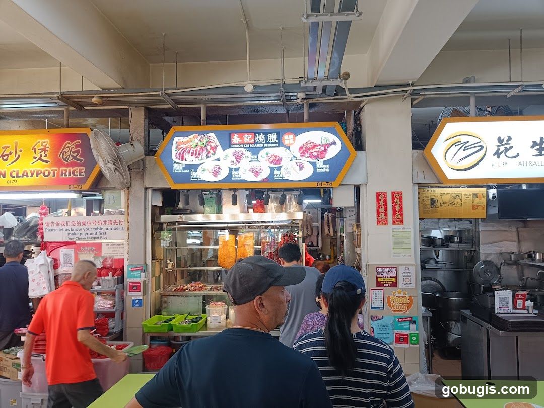 Food stalls in a hawker center
