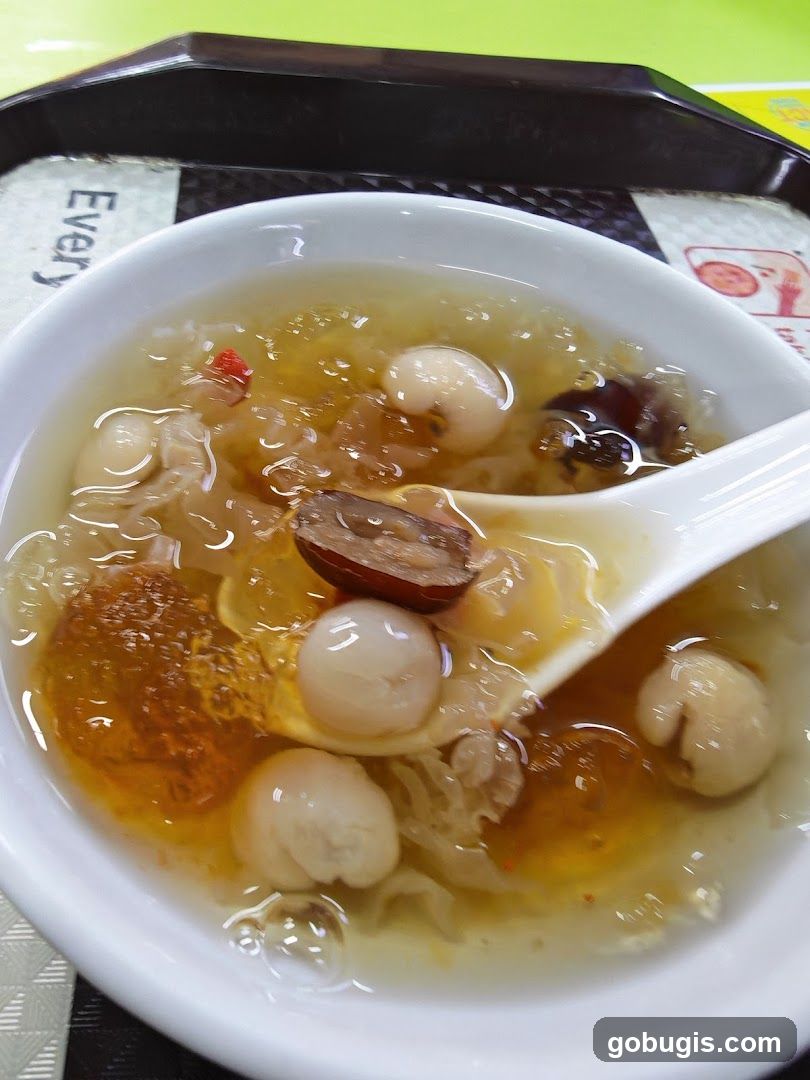 Dessert Soup with Lychees and Goji Berries