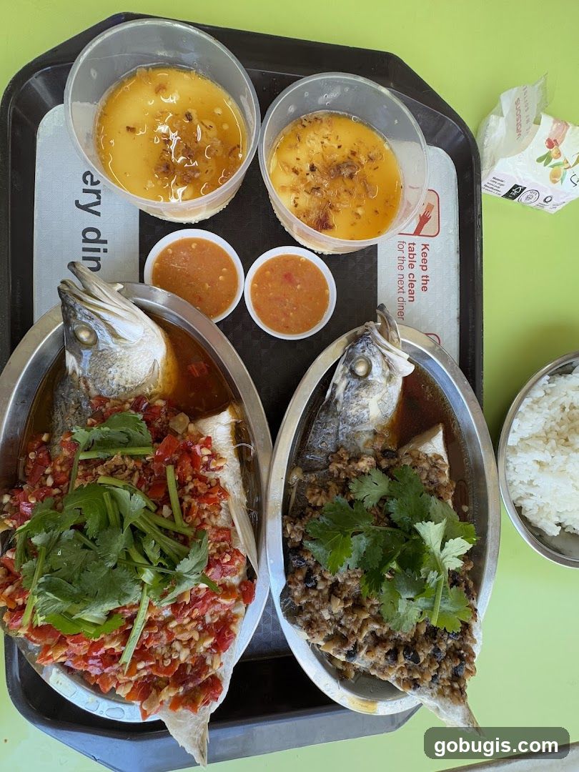 Steamed Fish with Rice and Custard