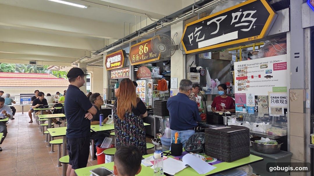 Food Stall with Customers