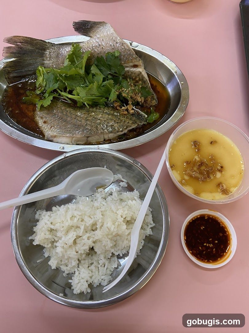 Steamed Fish with Rice