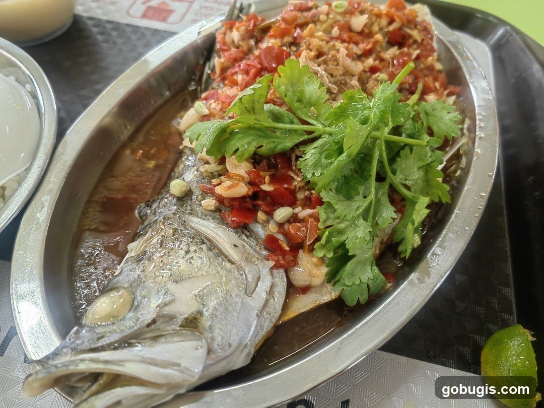 Steamed Fish with Chili and Garlic