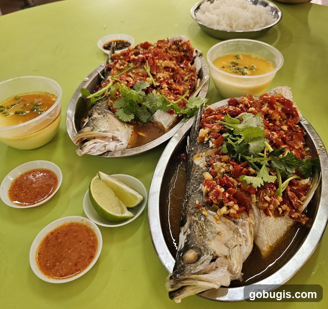 Steamed Fish with Chili and Garlic