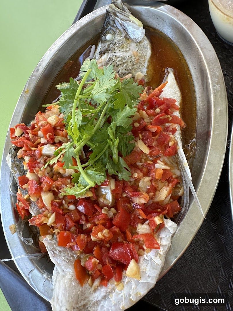 Steamed Fish with Chili and Garlic