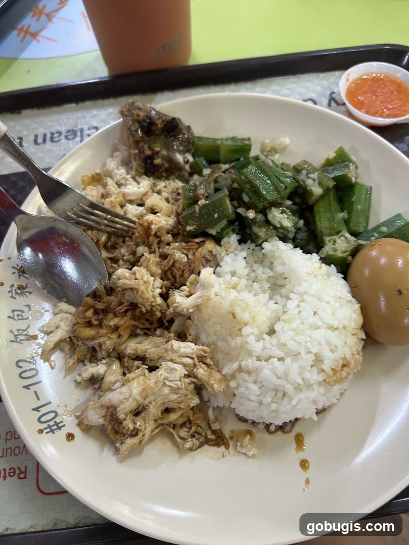 Chicken Rice with Side Dishes