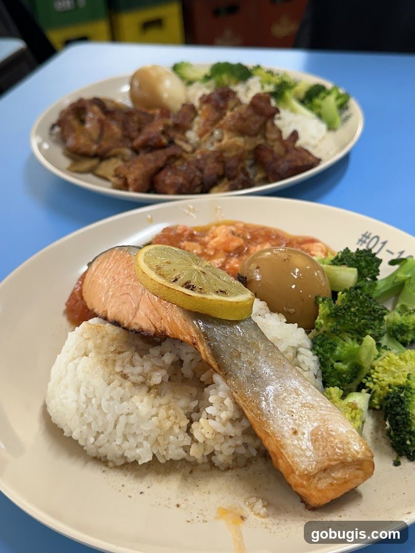 Two Plates of Food