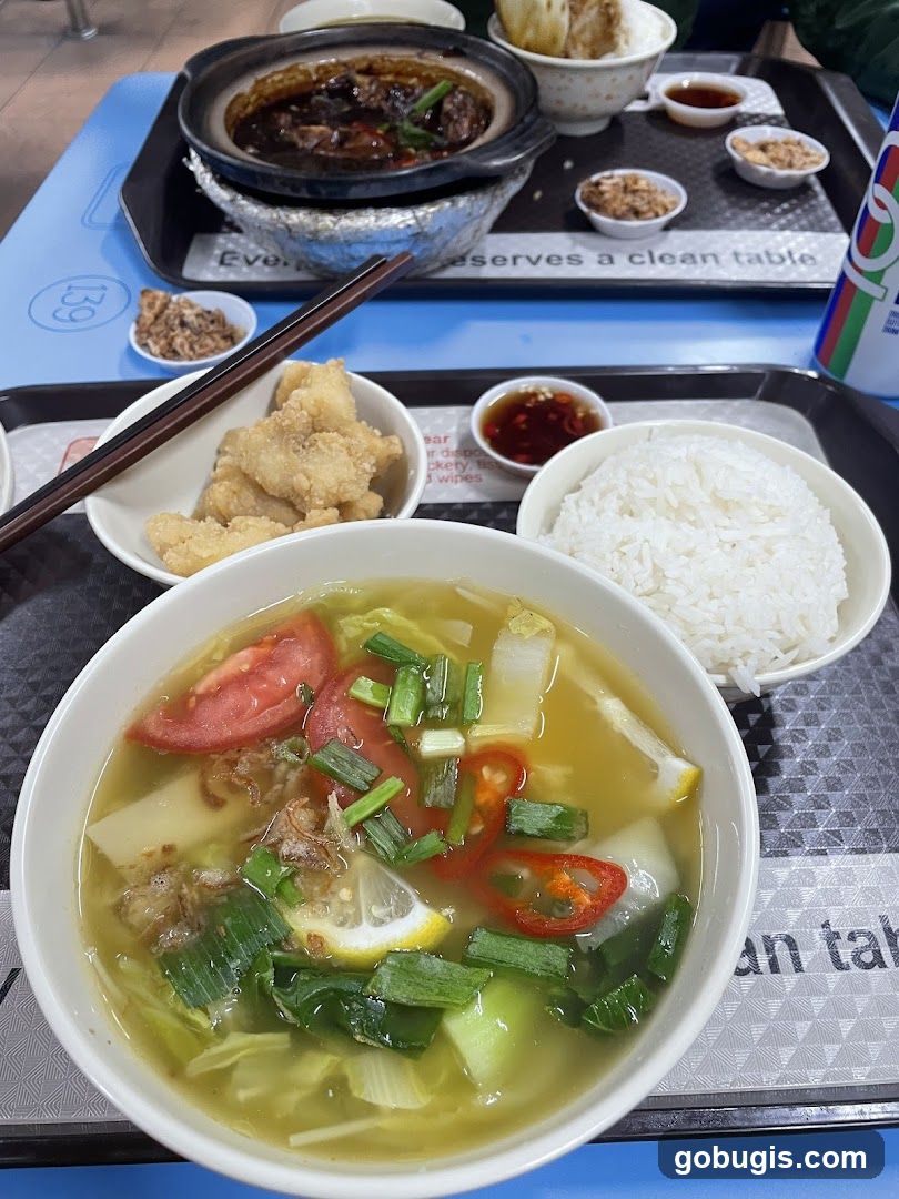 Meal with Soup and Rice