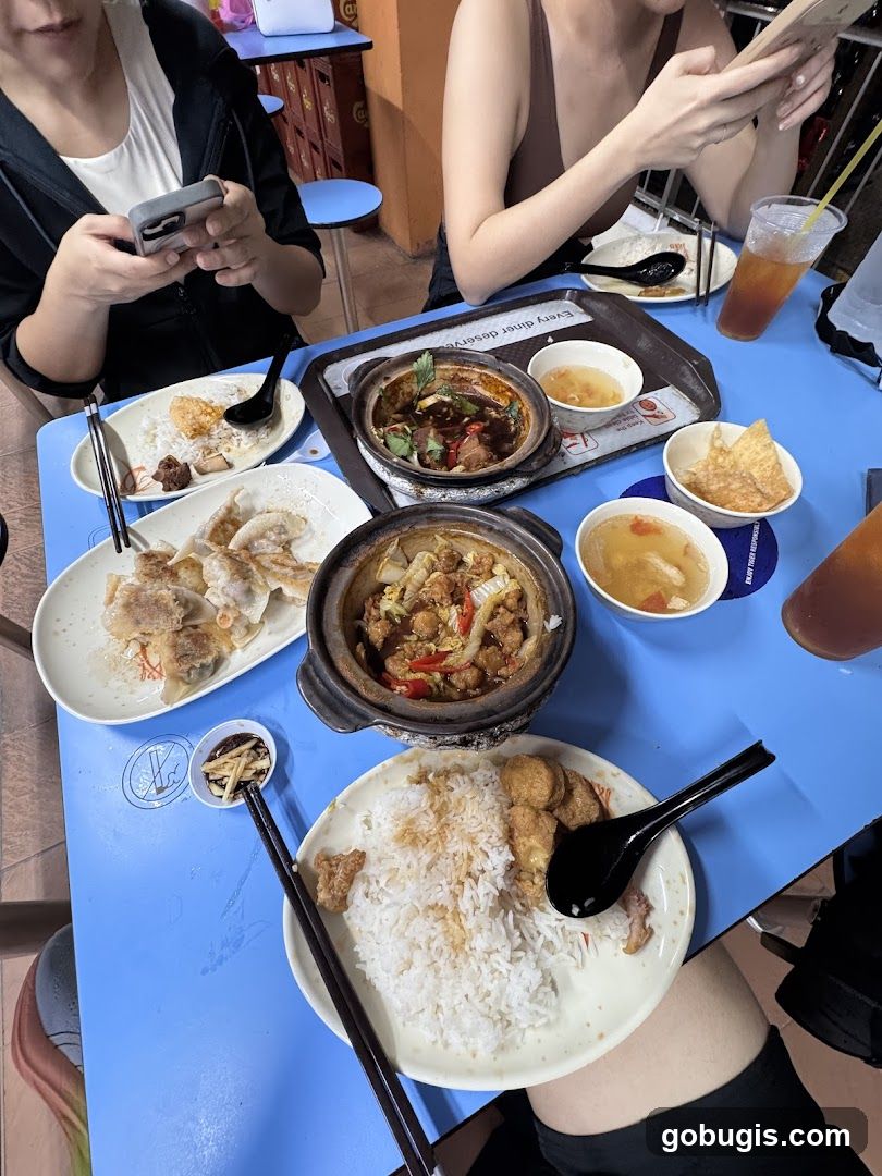 Diners Enjoying a Meal