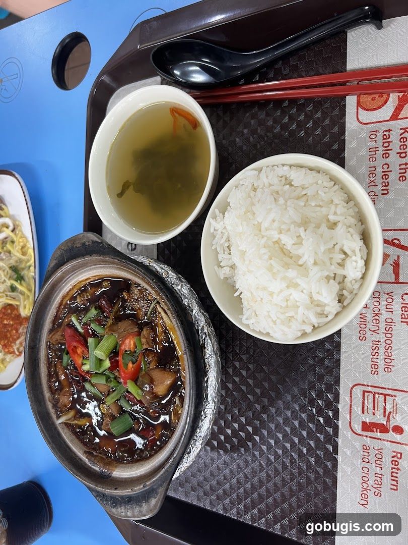 Meal with Rice and Soup
