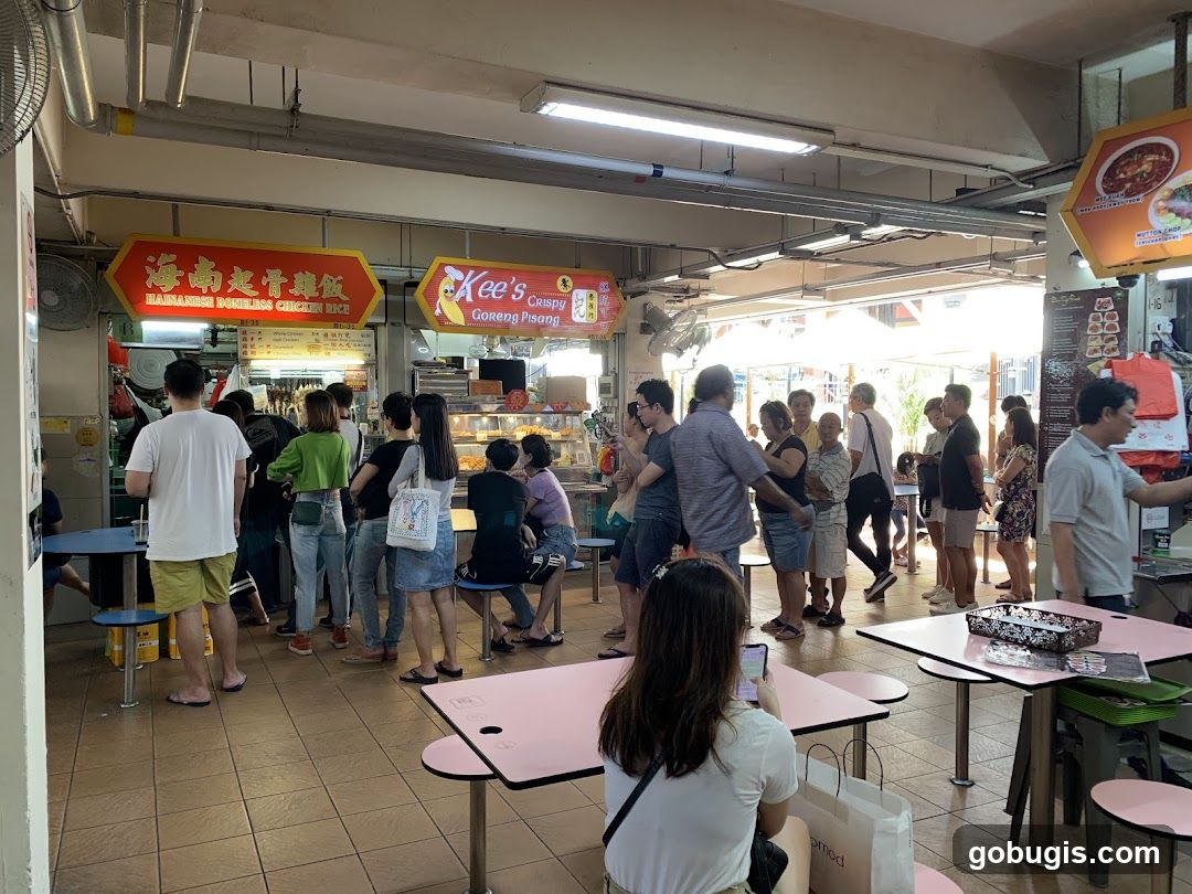Food Stall with Customers