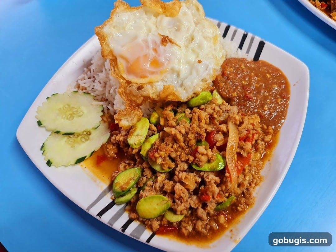Stir-fried Pork with Stink Beans and Fried Egg