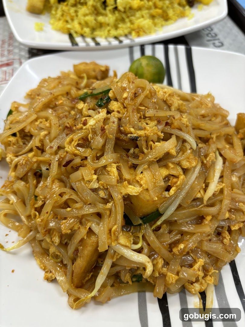 Pad Thai with Lime and Yellow Rice