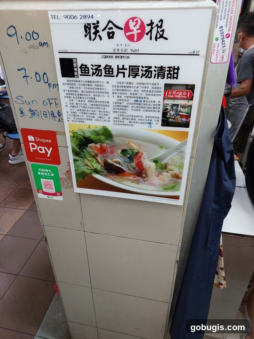 Newspaper Clipping About Fish Soup