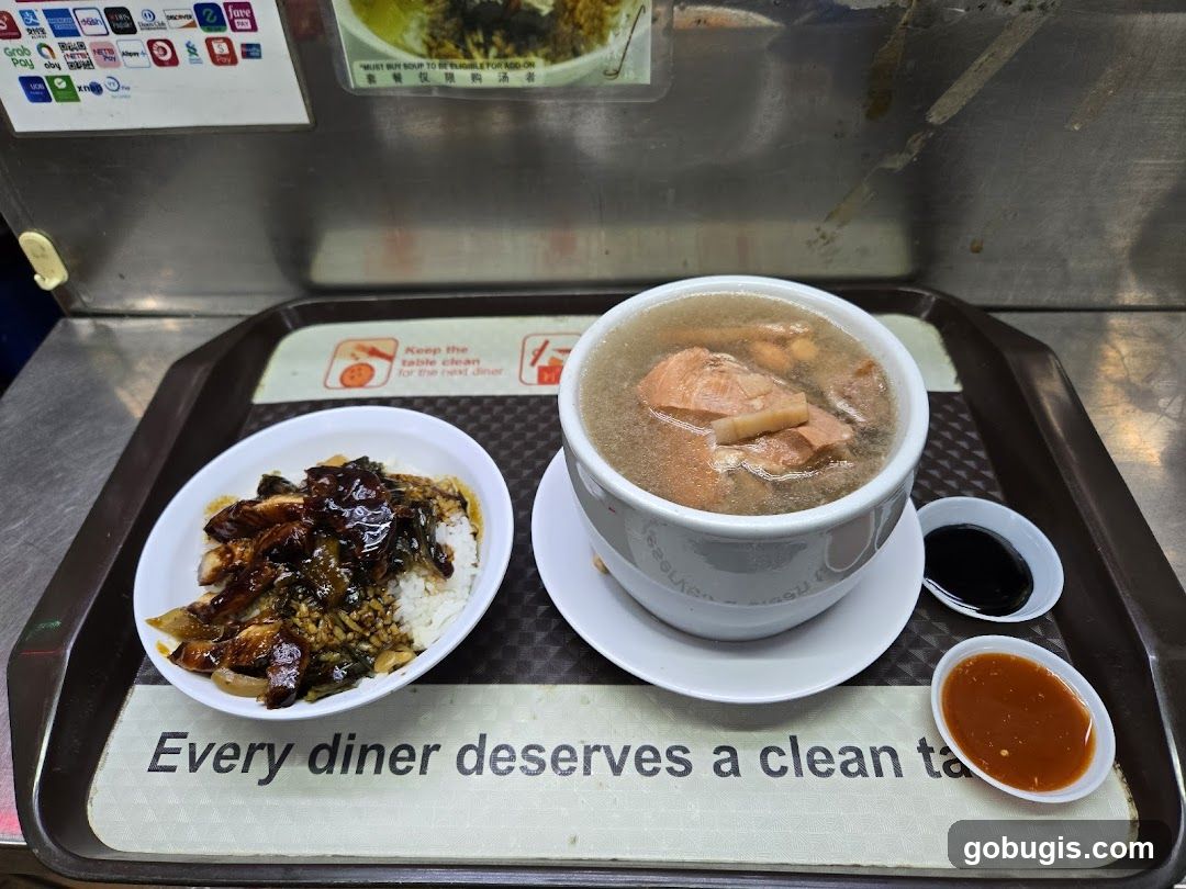 Meal with Rice and Soup