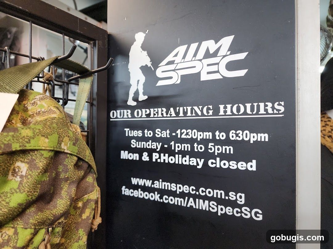 Operating Hours Sign