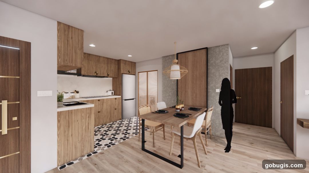 Modern Dining and Kitchen Area
