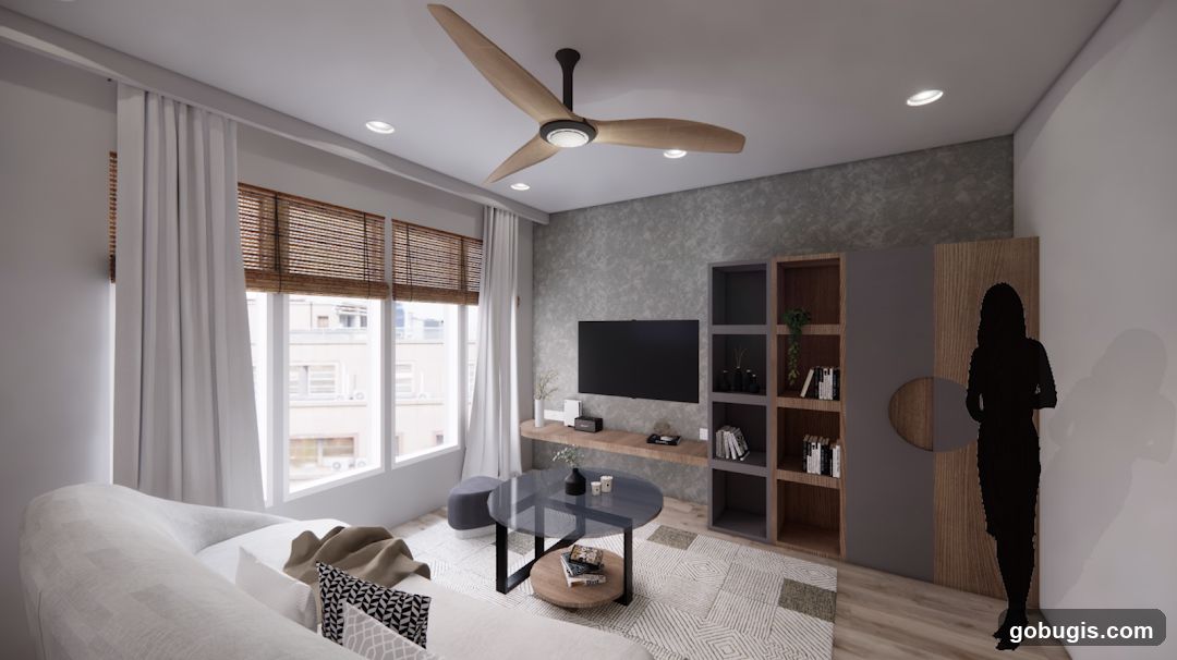 Modern Living Room with Entertainment Unit