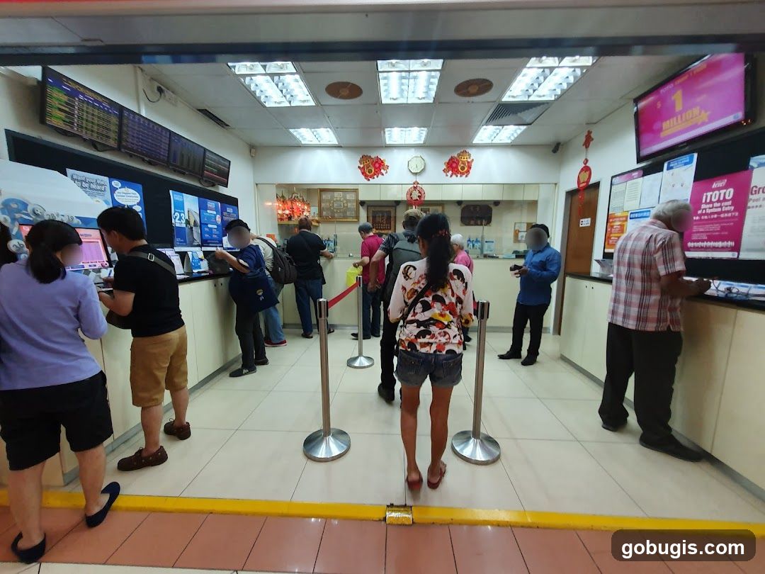 People queuing at a lottery retailer