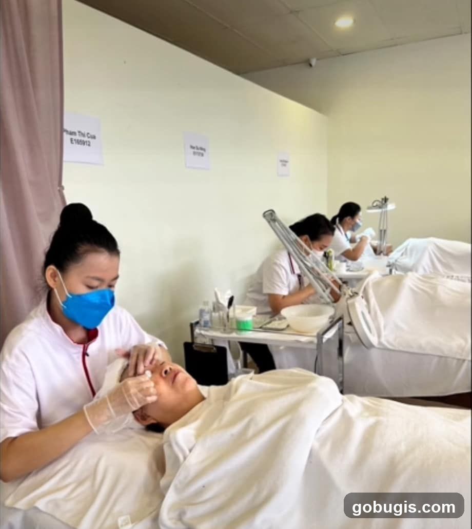 Beauty treatment session