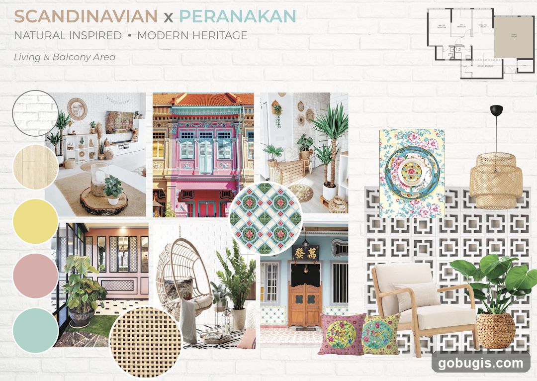 Scandinavian x Peranakan Interior Design Mood Board