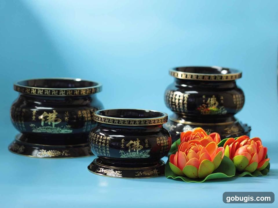 Incense Burners and Lotus Flowers