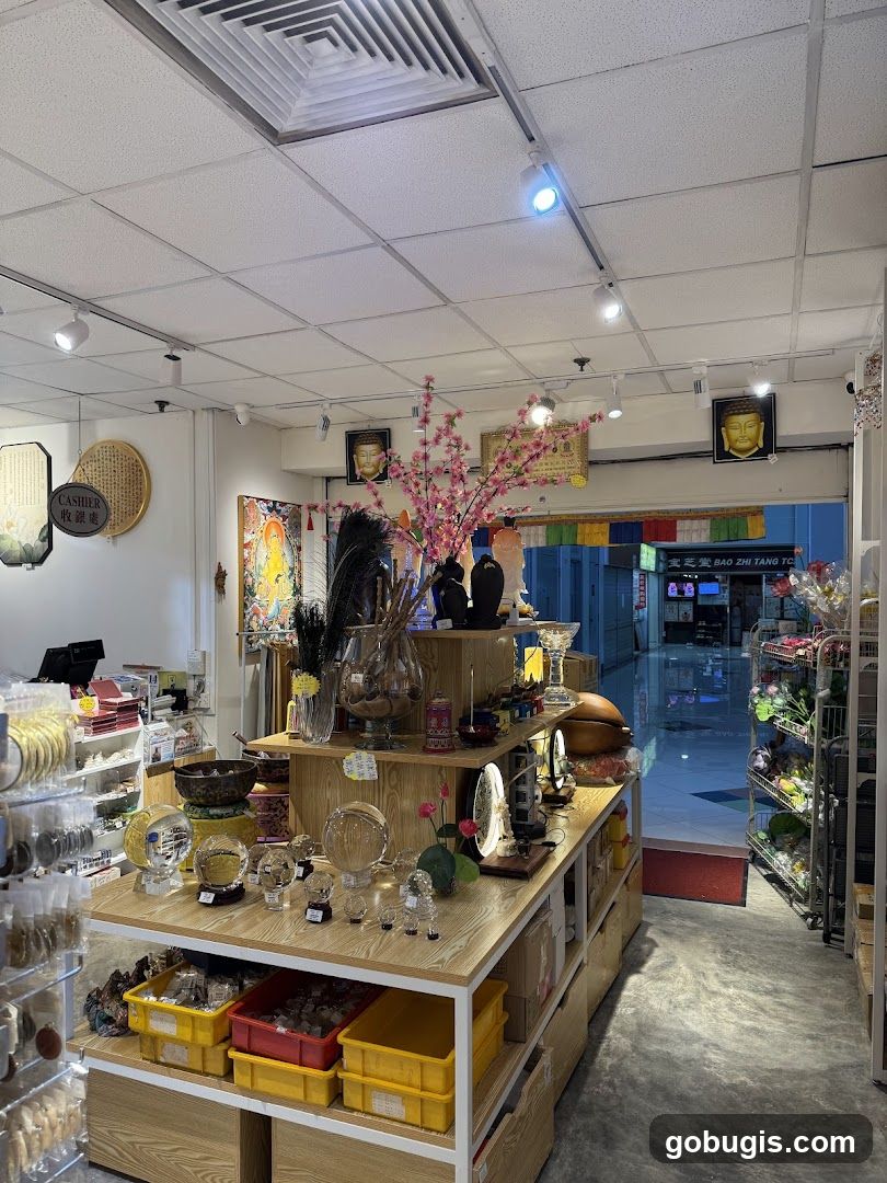 Interior of a shop selling decorative items