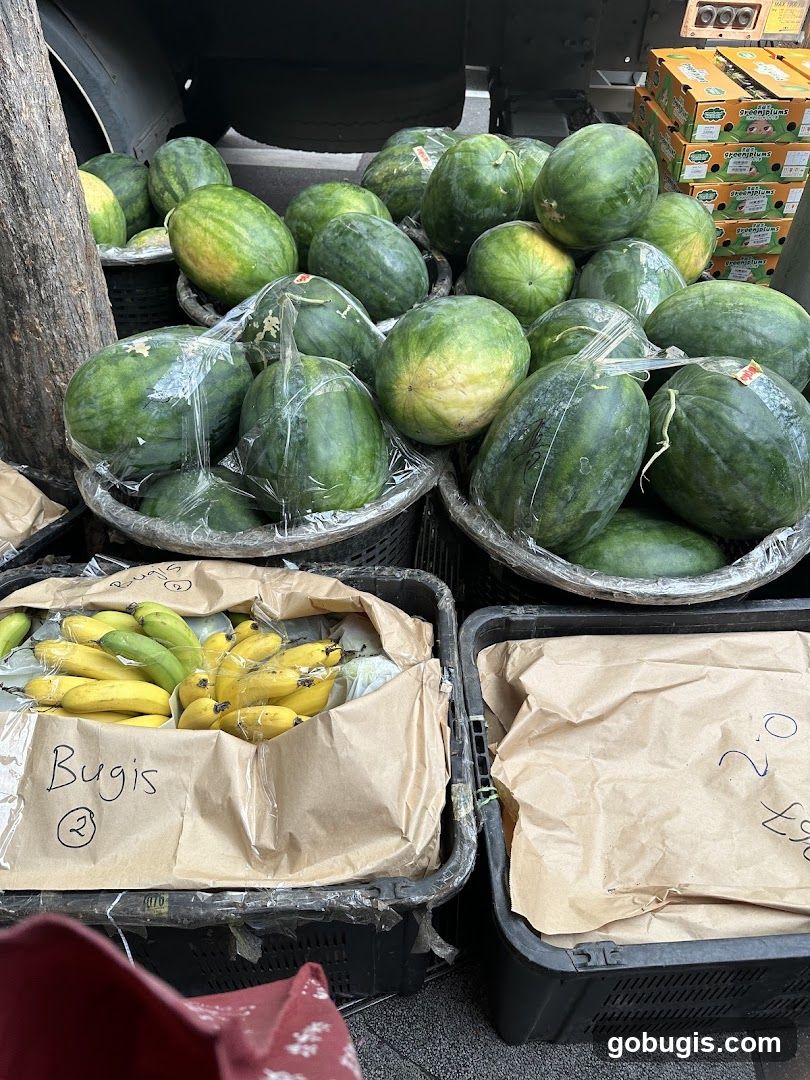 Watermelons and Bananas for Sale