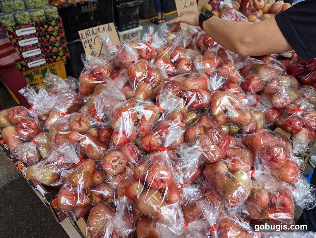 Fresh Rose Apples at a Market