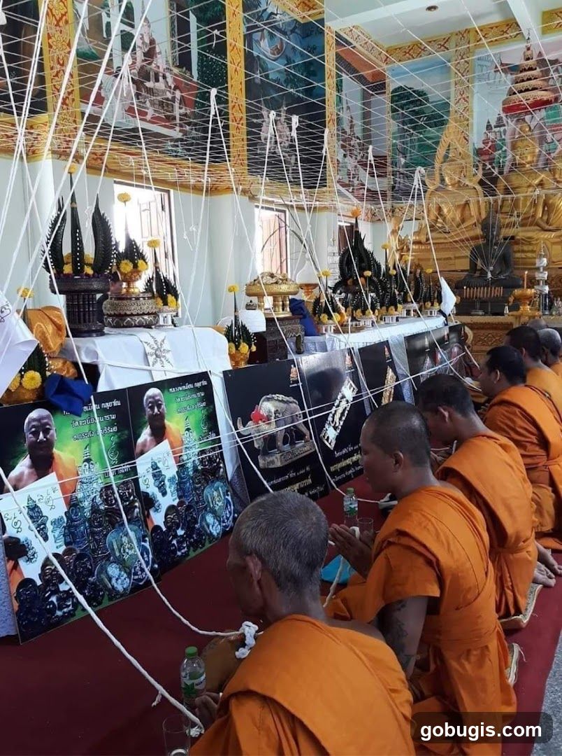 Monks in a Temple Ceremony