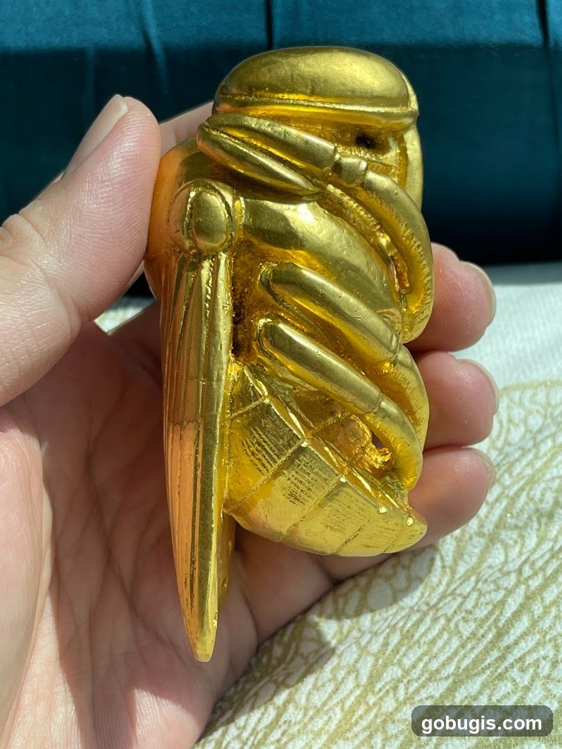 Golden Cicada Figurine