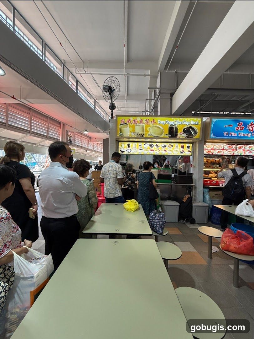 Food Stall with Customers
