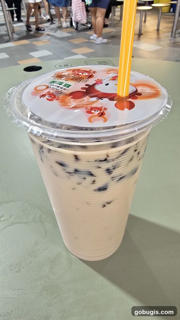 Bubble Tea with Grass Jelly