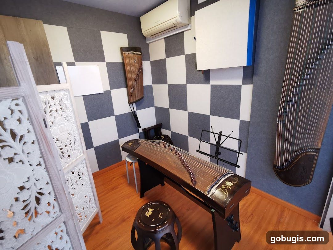 Music Room with Guzheng Instruments