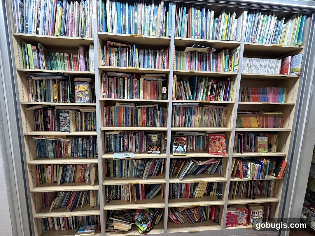 Bookshelves filled with books