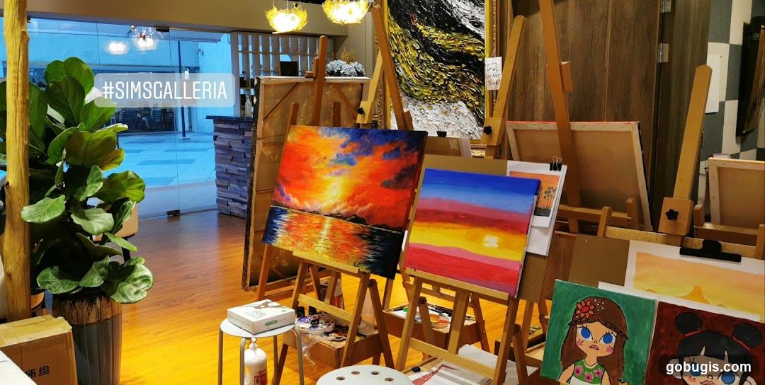 Art Studio with Paintings