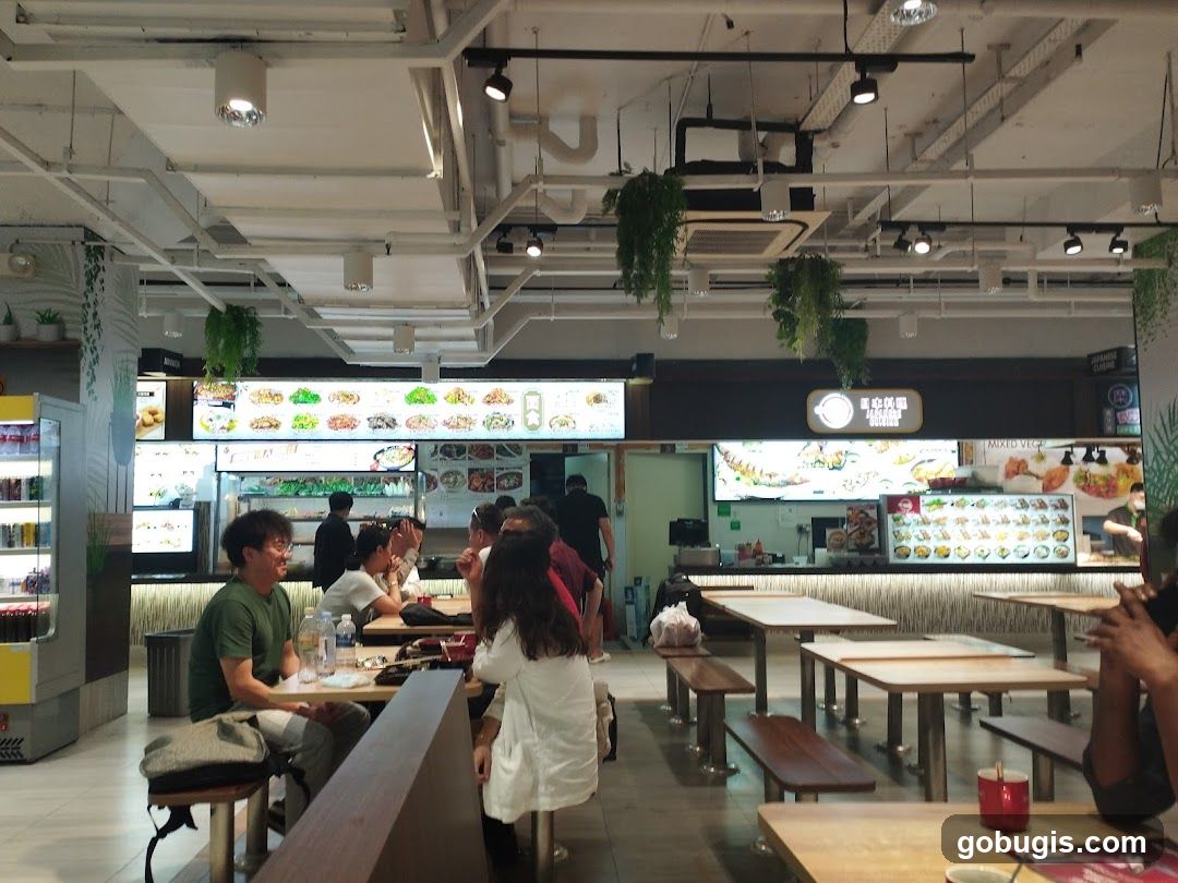 Food court with diners