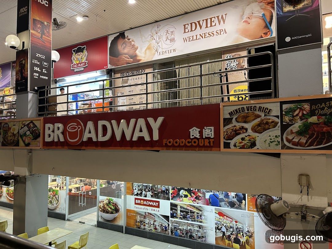 Food court and shops